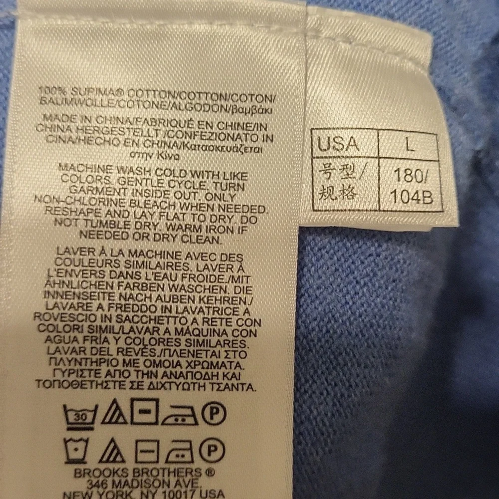 Brooks Brothers Light Blue Zip-Up Sweater - Picture 7 of 7